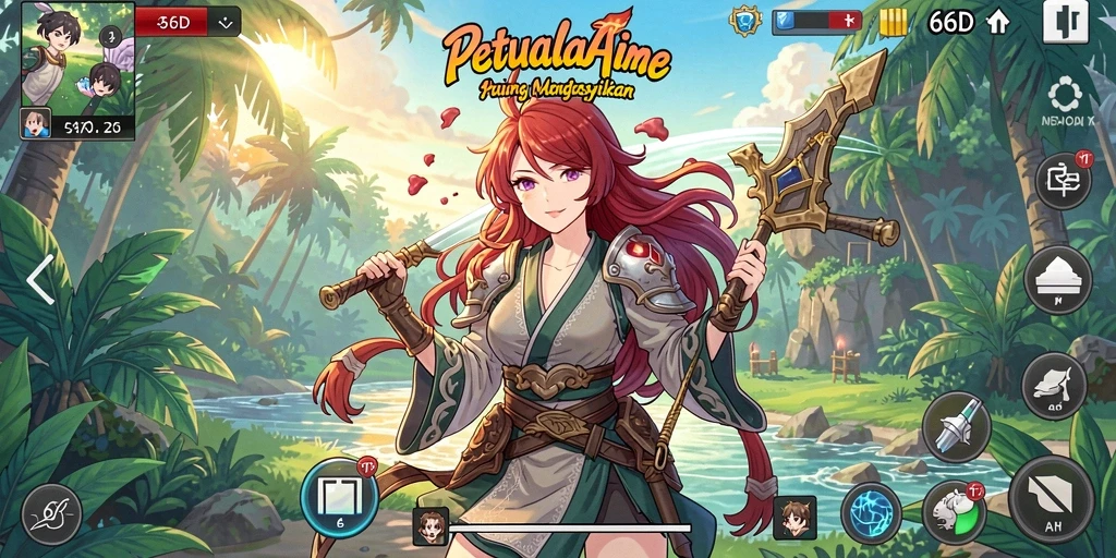 Tampilan seru dari gameplay 66D yang penuh aksi dan karakter menarik.