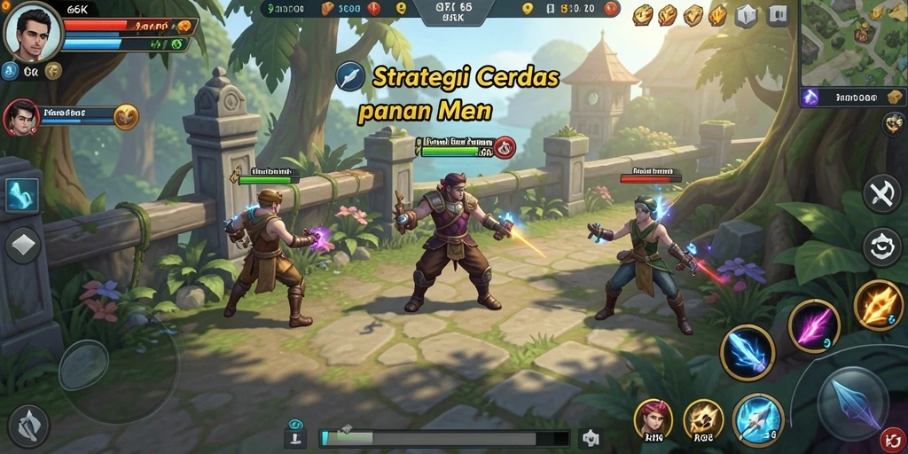 Screenshot gameplay 66K menampilkan taktik strategi yang seru.