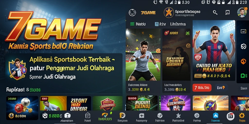 Tampilan antarmuka aplikasi 7GAME yang menarik dan informatif.