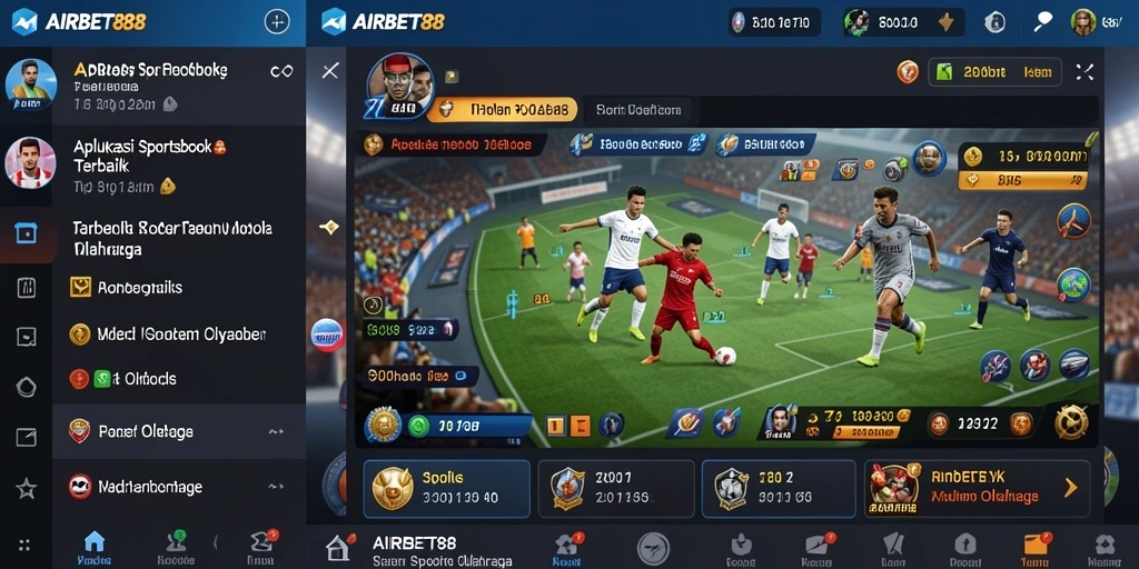 Tampilan gameplay pada aplikasi Sportsbook AIRBET88 dengan pilihan taruhan beragam.