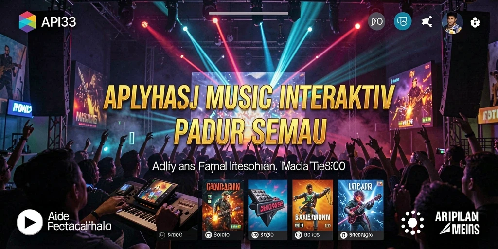 Tangkapan layar menunjukkan pengalaman bermain musik interaktif di API33.