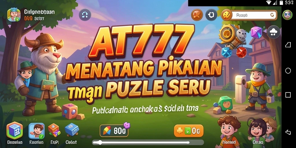 Screenshot utama AT777 menampilkan gameplay menantang Puzzle.
