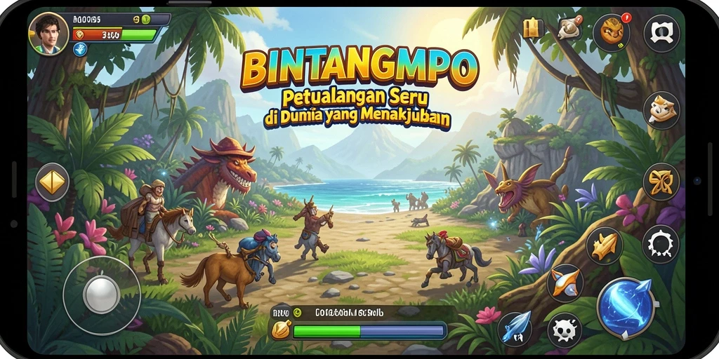 Screenshot BINTANGMPO menampilkan momen seru dalam gameplay petualangan.