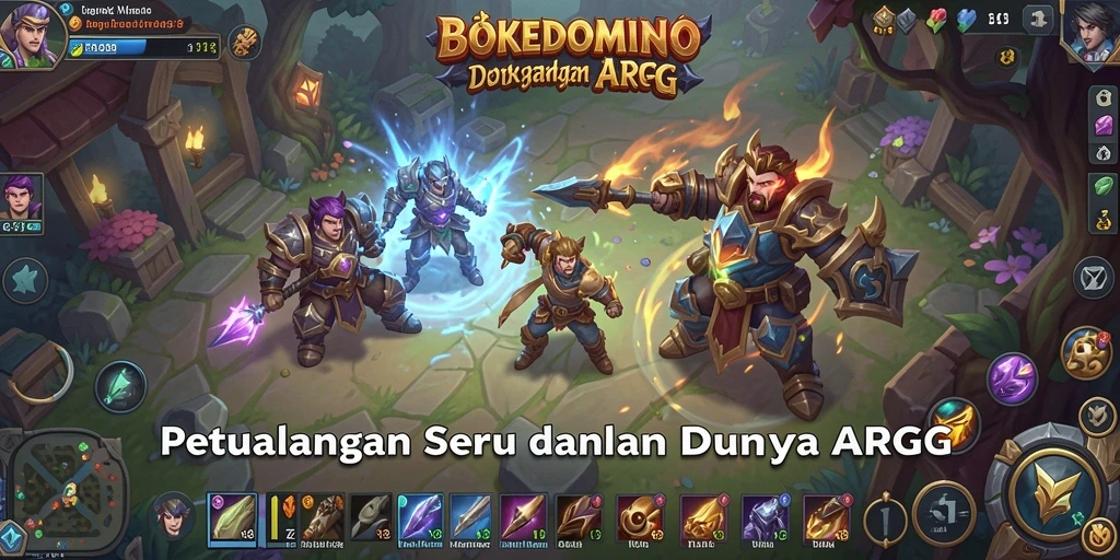 Tampilan gameplay BOKEDOMINO yang seru dan mendalam di dunia ARPG.