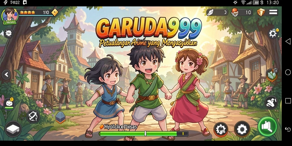 Screenshot menunjukkan aksi seru di game Anime GARUDA999.