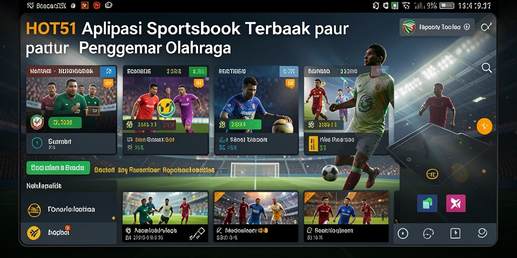 Screenshot utama HOT51 menampilkan gameplay Sportsbook yang interaktif.