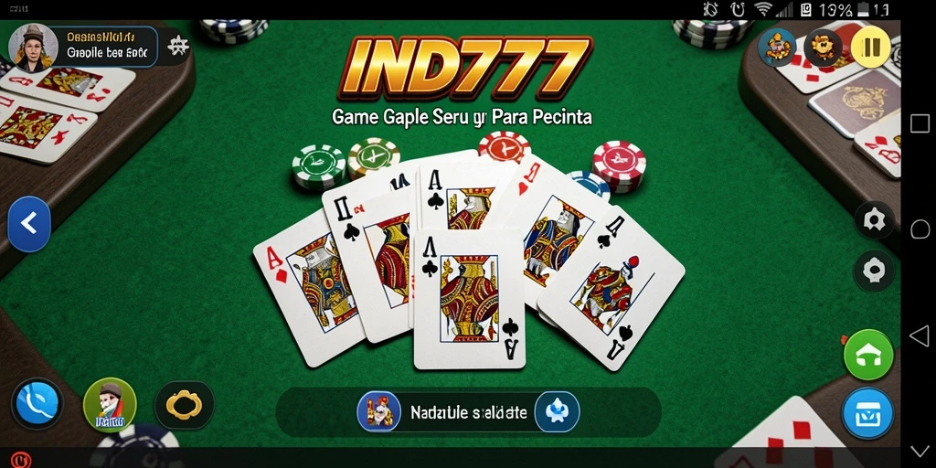 Screenshot gameplay IND777 yang menunjukkan keseruan bermain Gaple.