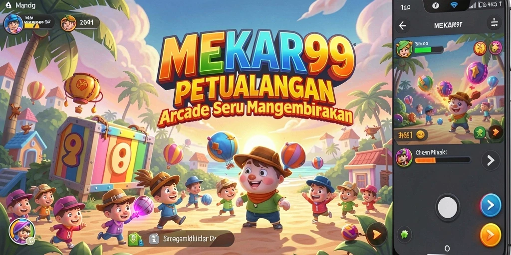 Tampilan menarik dari gameplay MEKAR99 yang penuh warna dan seru.