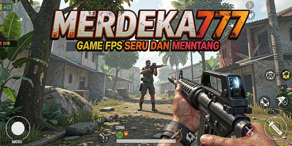 Screenshot gameplay MERDEKA777 menampilkan aksi seru dalam pertempuran fps.