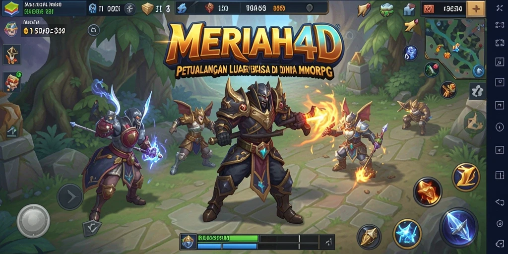 Tampilan gameplay seru dan interaktif di dunia MMORPG MERIAH4D.