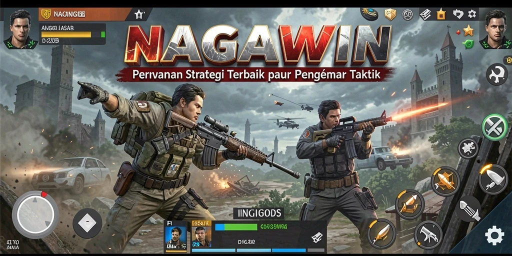 Tampilan gameplay NAGAWIN yang menegangkan dan penuh strategi.