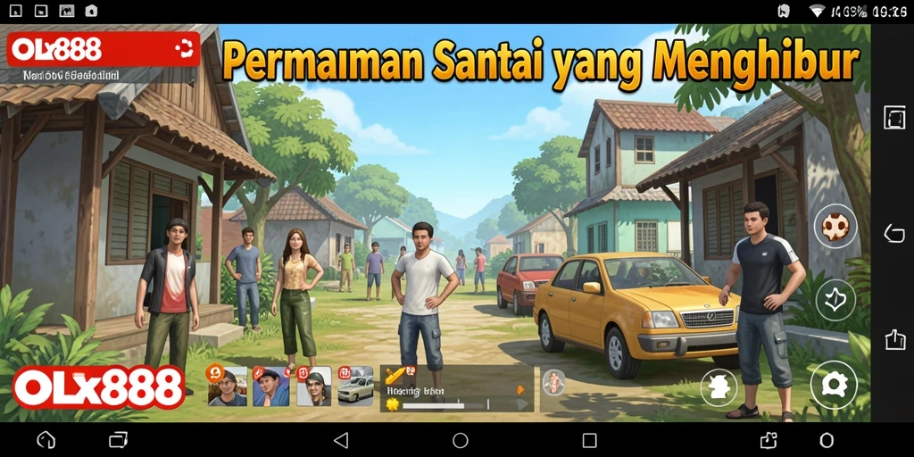 Tampilan gameplay OLX888 yang menarik dan penuh warna.