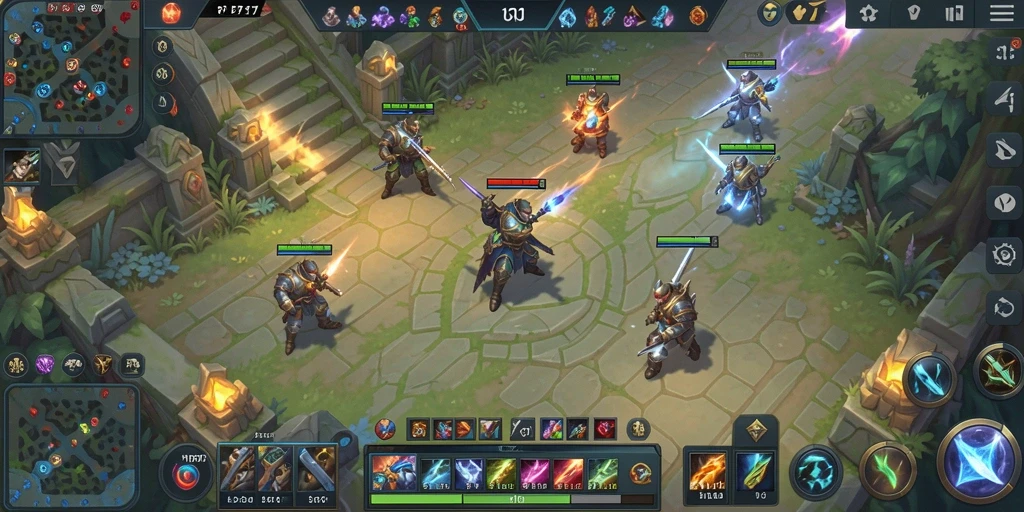 Screenshot gameplay PF777 dengan karakter hero bertarung.