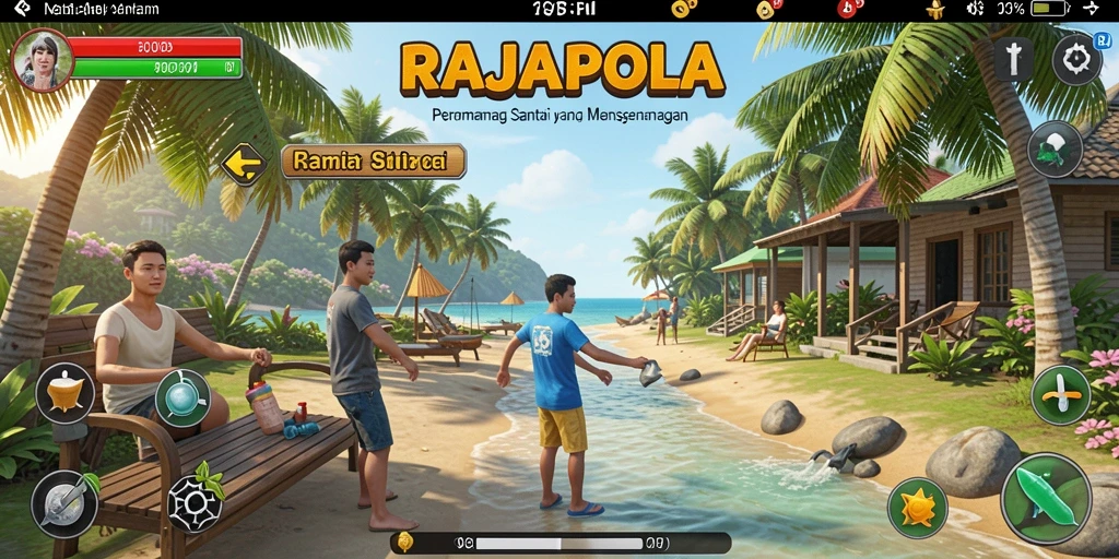 Tampilan menarik gameplay RAJAPOLA yang penuh warna.