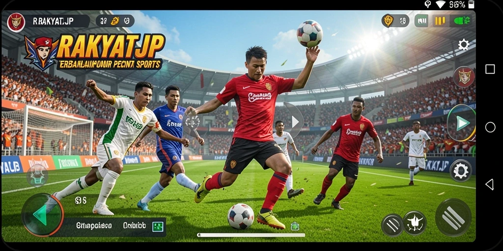 Gameplay RAKYATJP menampilkan aksi seru dalam olahraga.