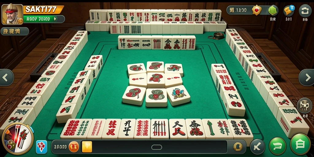 Tampilan gameplay SAKTI77 yang seru dan menantang dalam bermain Mahjong.