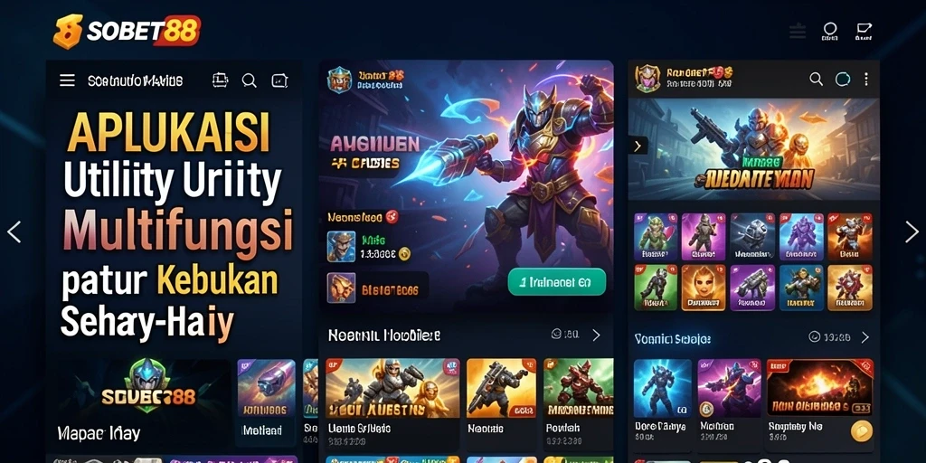 Screenshot utama SOBET88 yang menampilkan antarmuka aplikasi utility.