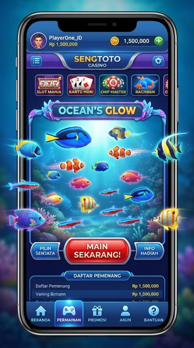Screenshot aplikasi sengtoto yang menunjukkan kolom pencarian yang mudah digunakan.